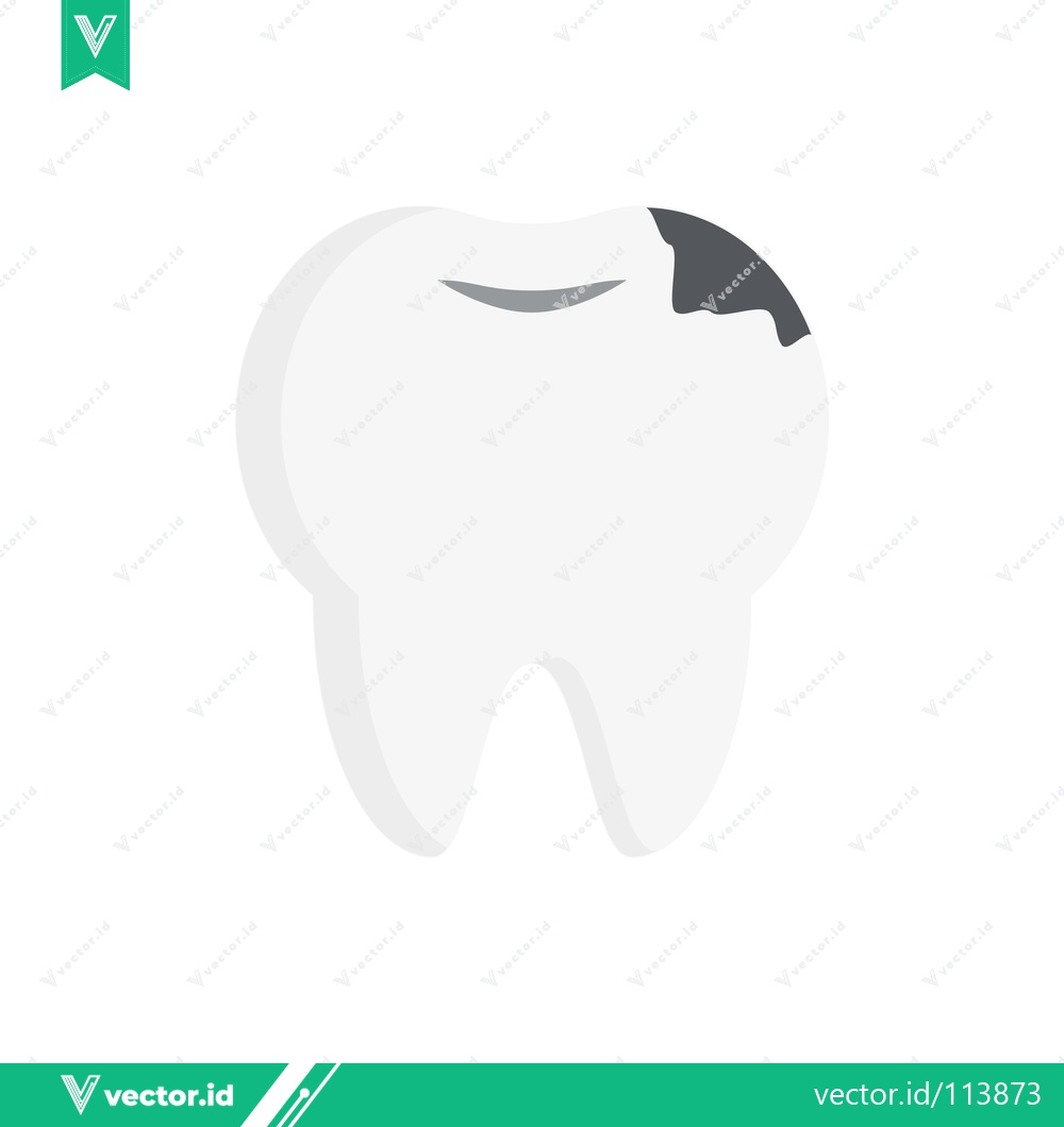 Premium Vector of Illustration of a damaged tooth with a cavity