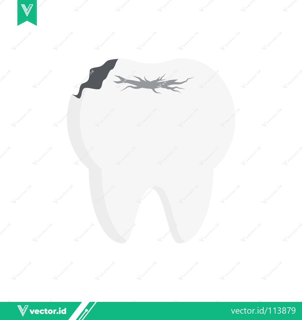 Premium Vector of Illustration of a damaged tooth with a cavity and decay