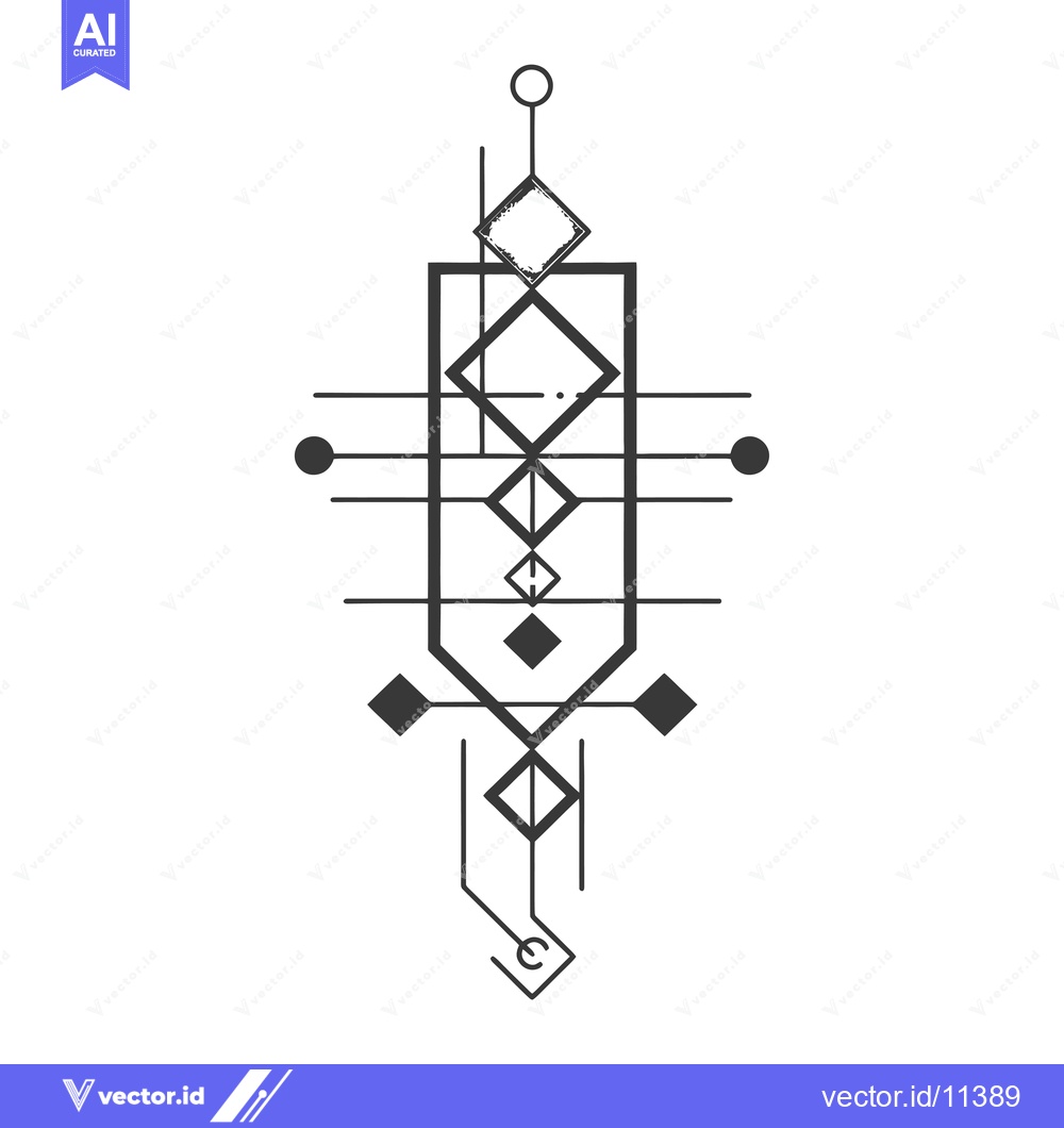 Premium Vector dari Abstract Geometric Design with Diamonds and Lines