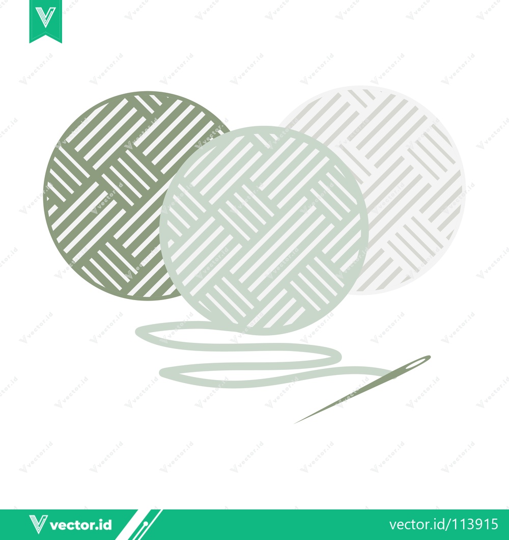 Premium Vector dari Embroidery Hoops with Geometric Patterns and Needle
