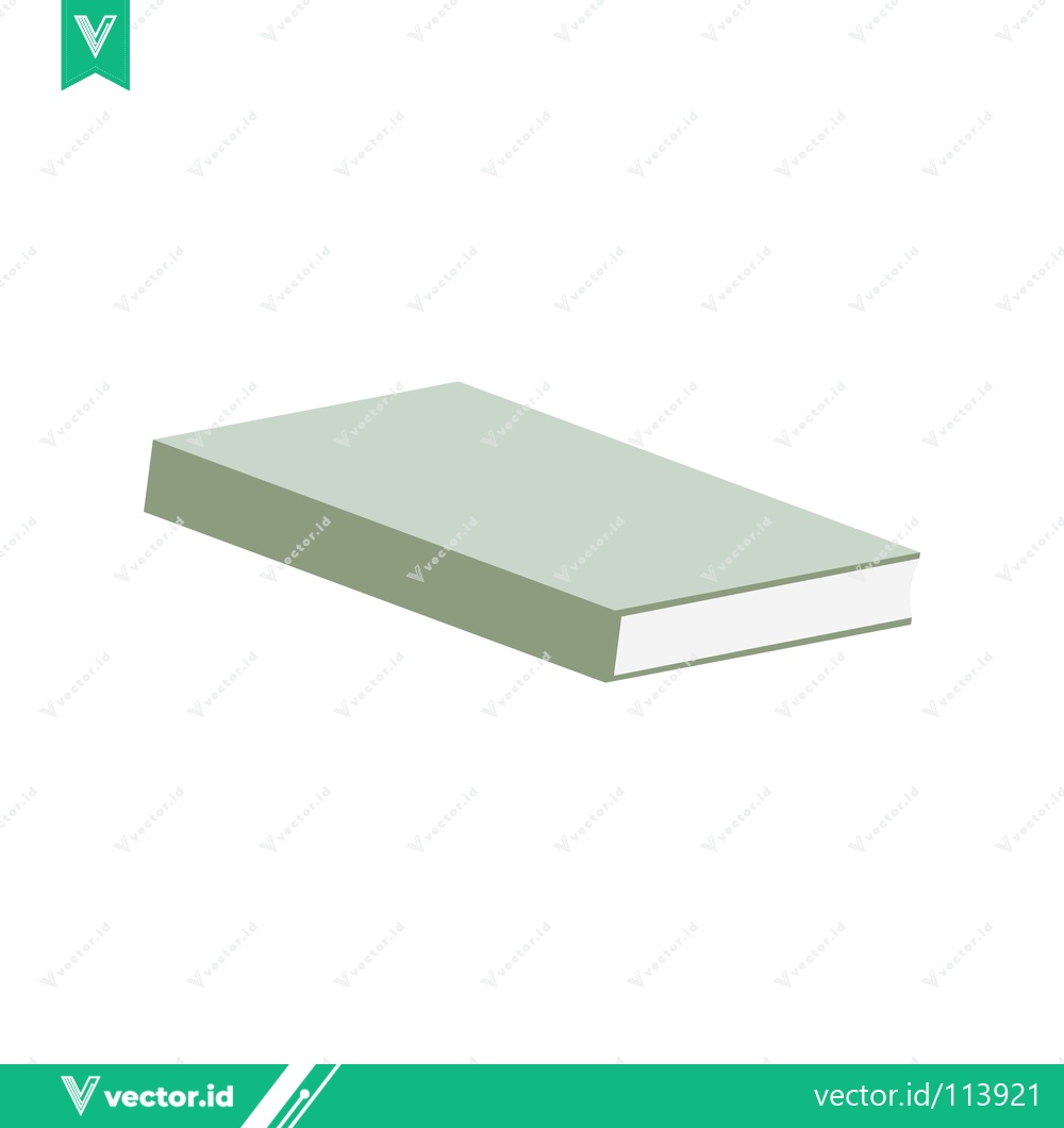 Premium Vector dari Minimalist Light Green Hardcover Book Lying Flat