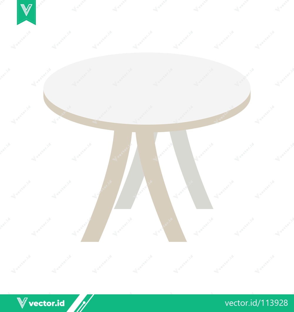 Premium Vector of Minimalist Round Table with Three Legs