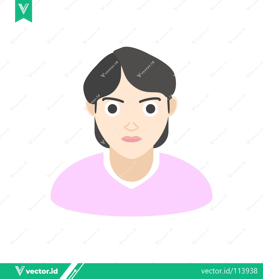 Premium Vector dari Illustration of a young person with short dark hair and a pink shirt