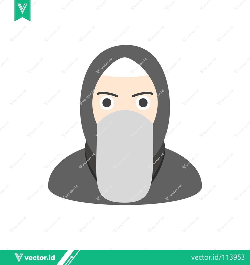 Premium Vector dari Anonymous Person Wearing a Hoodie and Face Mask