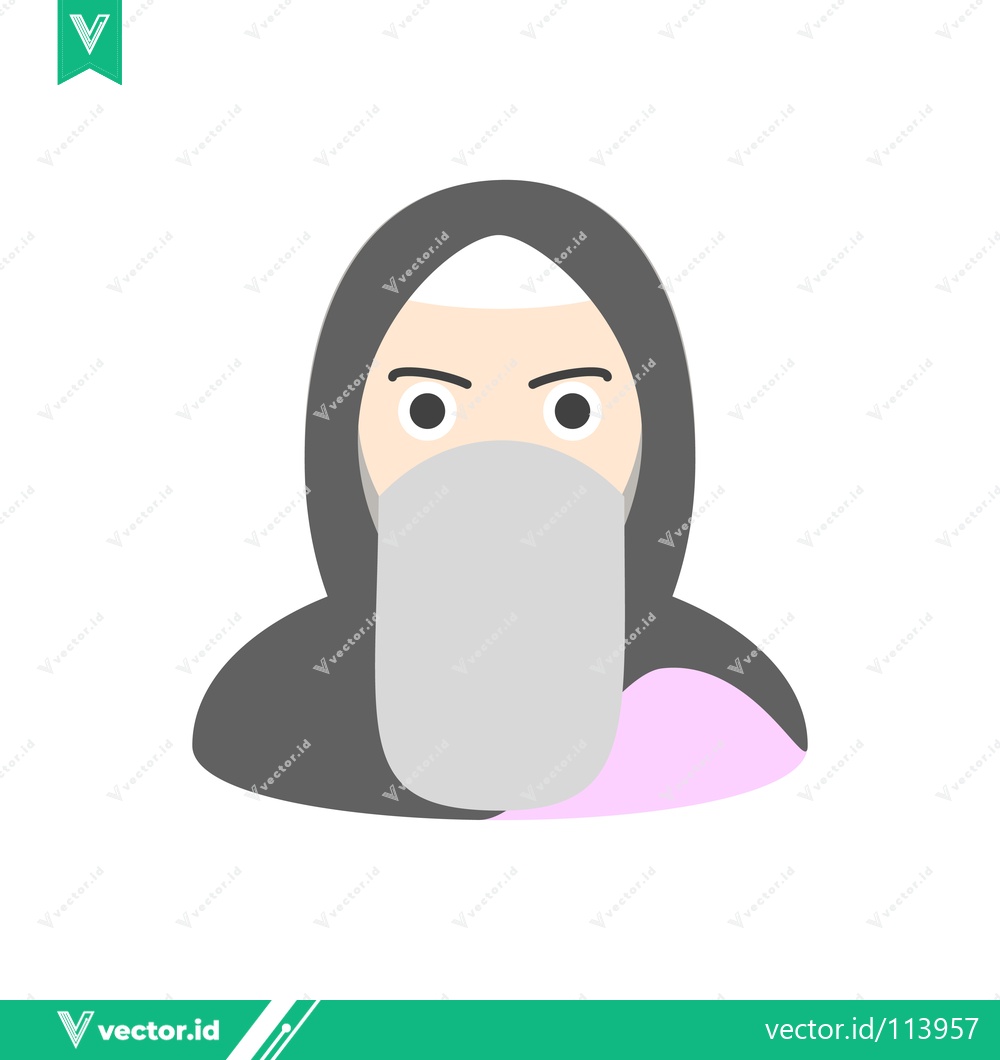 Premium Vector dari Person Wearing a Hijab and Face Mask