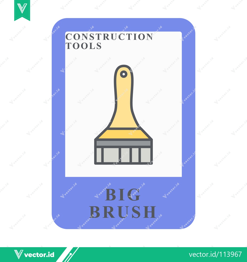 Premium Vector dari Illustration of a Big Construction Brush for Painting and Decorating