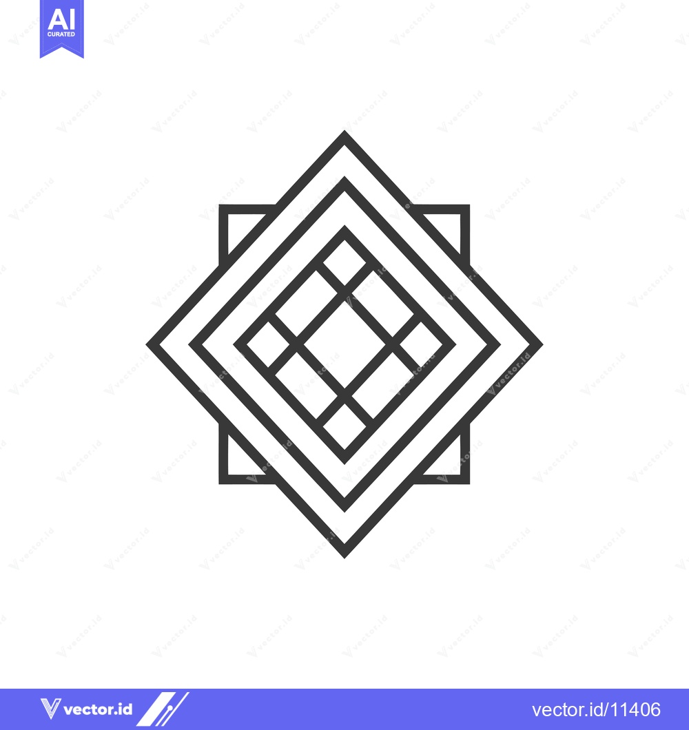 Premium Vector dari Abstract Geometric Design with Interlocking Lines and Shapes