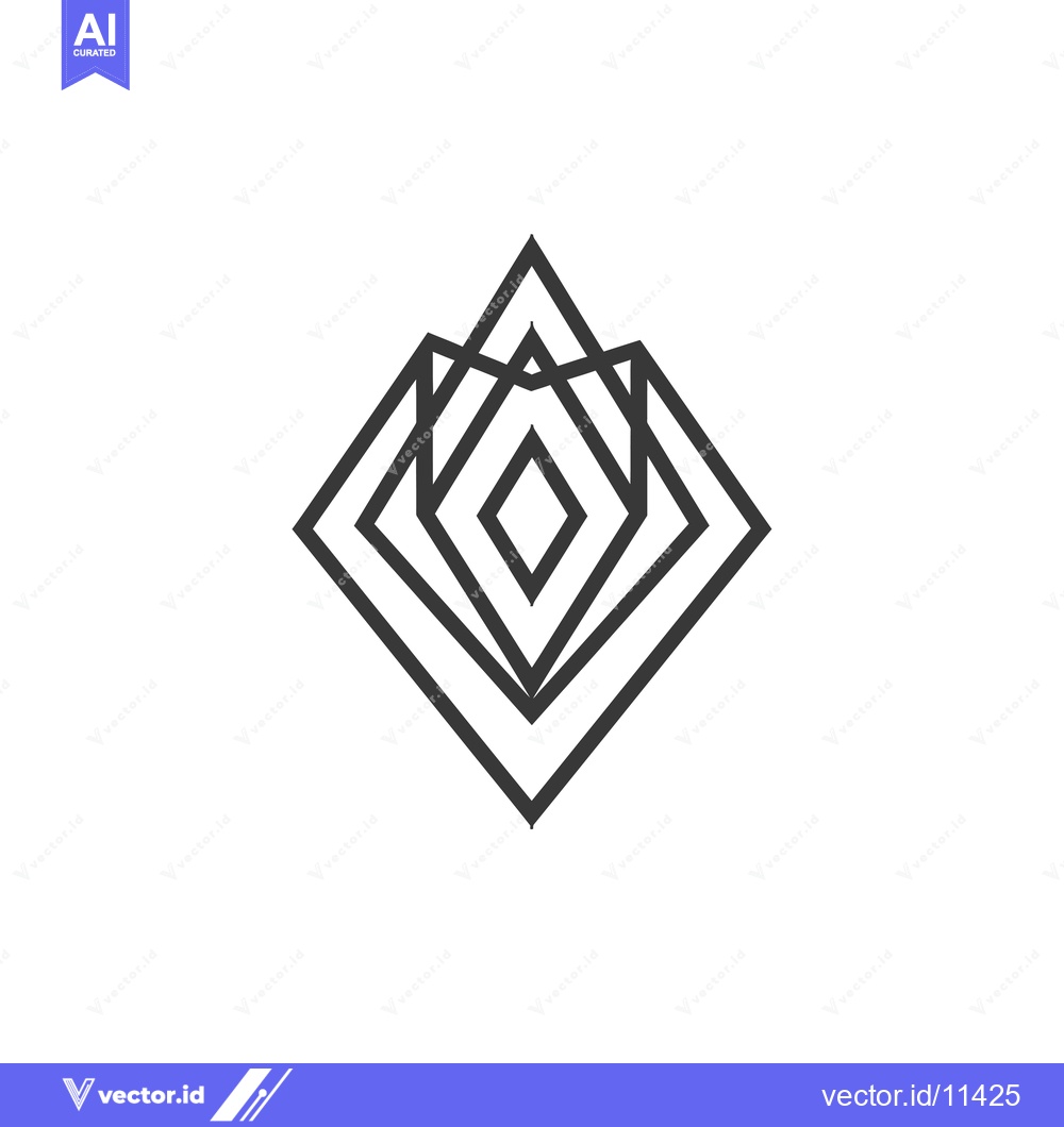 Premium Vector of Abstract Geometric Design with Overlapping Shapes