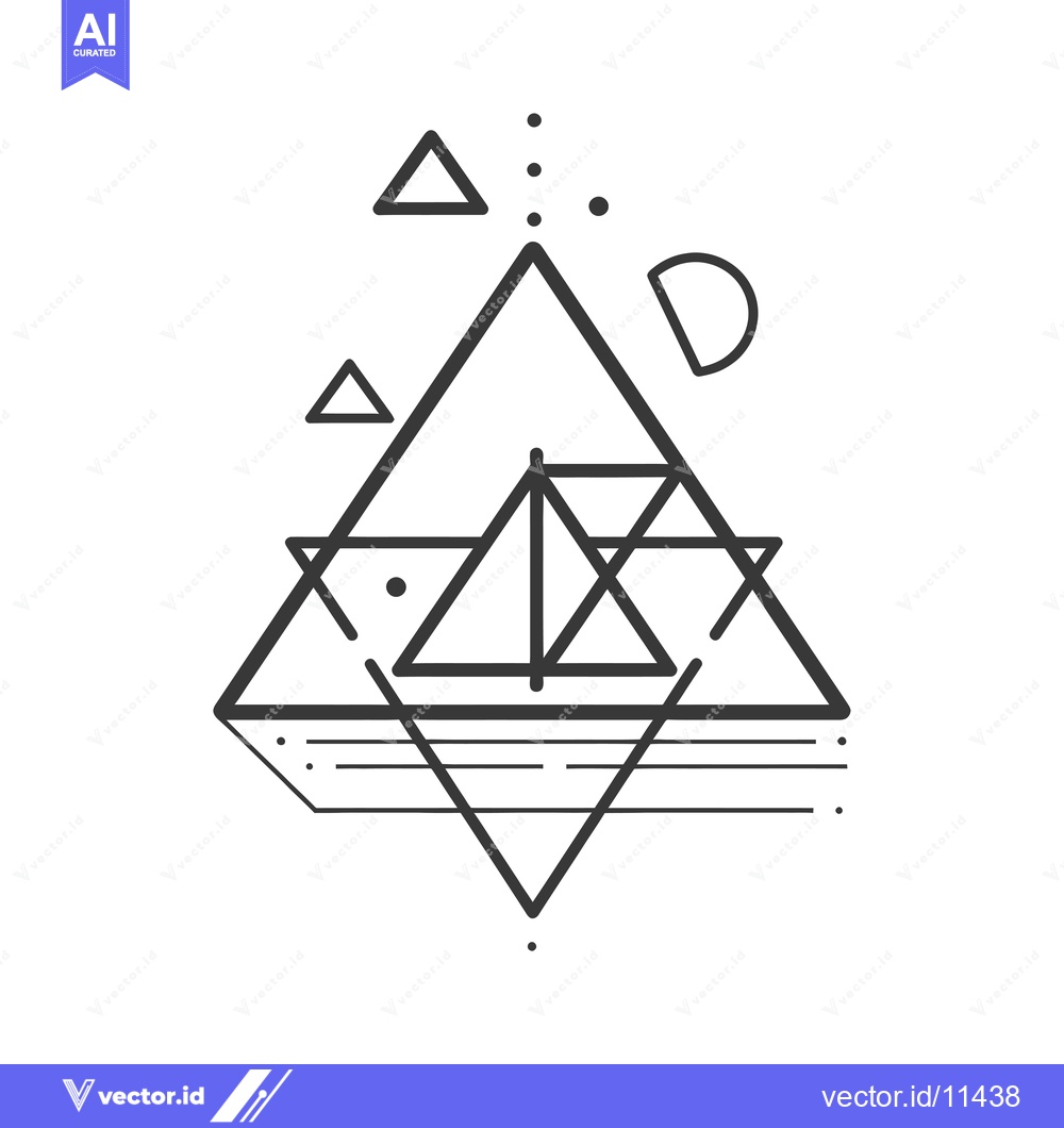Premium Vector dari Abstract Geometric Design with Triangles and Dots