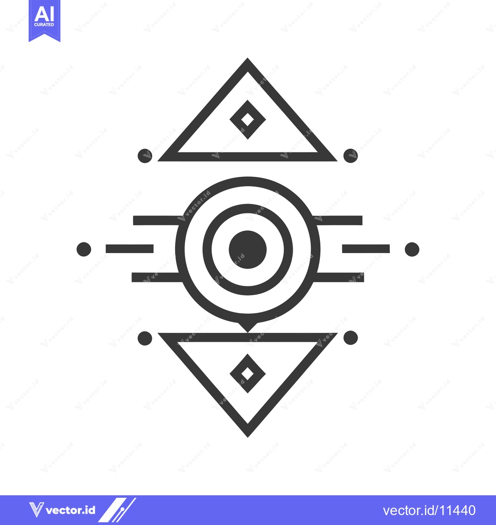 Premium Vector dari Abstract Geometric Design with Triangles, Circles, and Dots