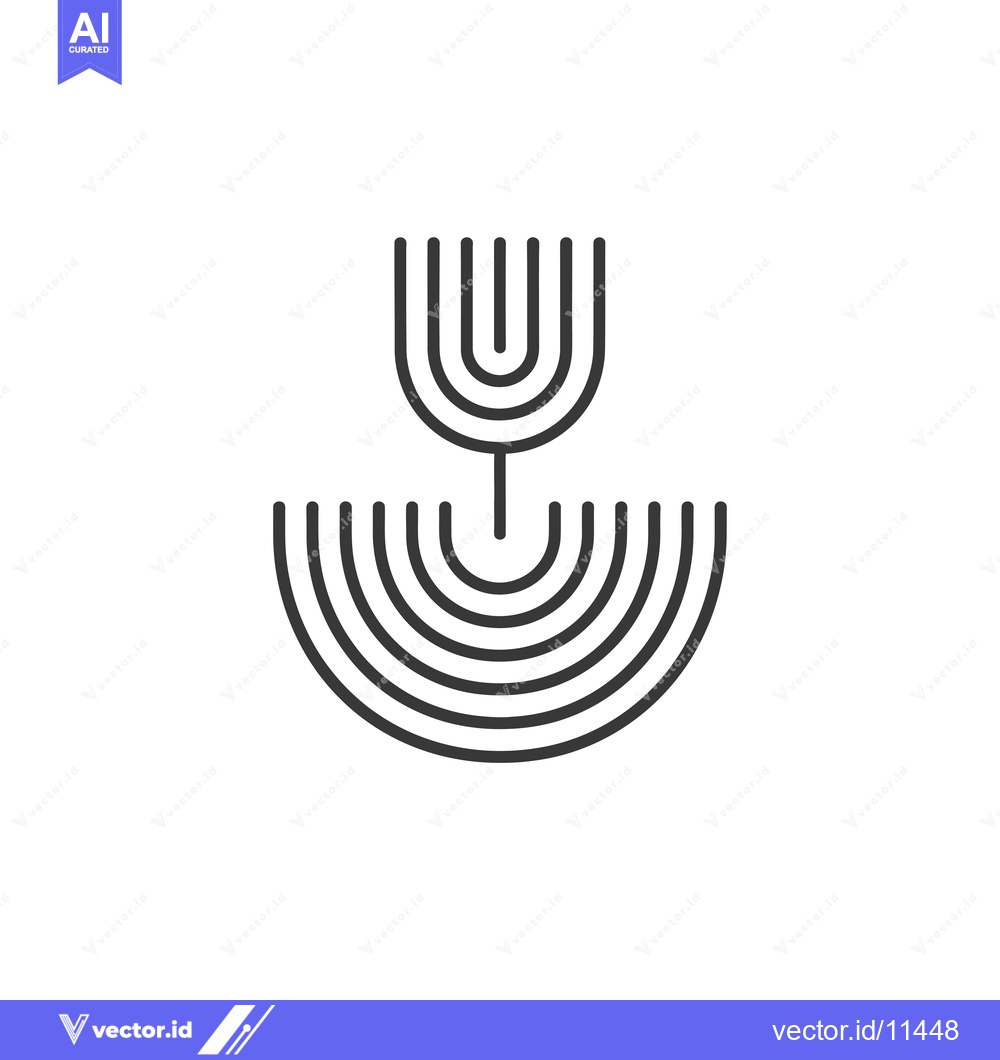 Premium Vector dari Abstract Geometric Design with Vertical and Curved Lines