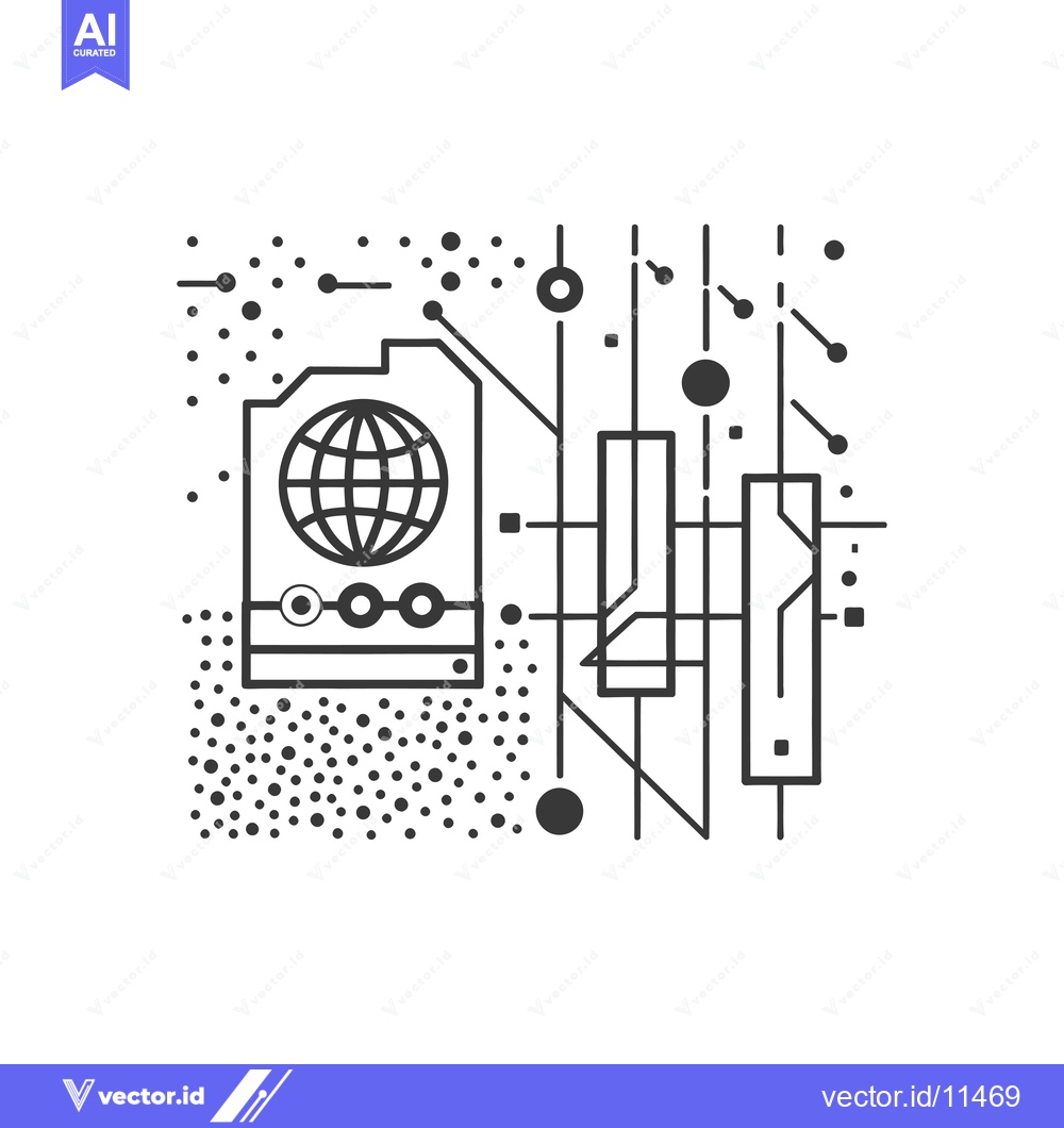 Premium Vector dari Abstract Geometric Illustration of a Global Network