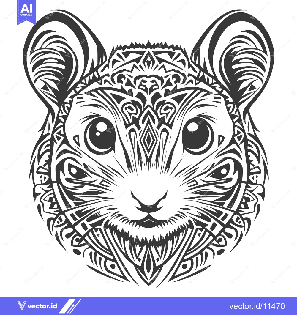 Premium Vector dari Abstract Geometric Illustration of a Mouse's Face