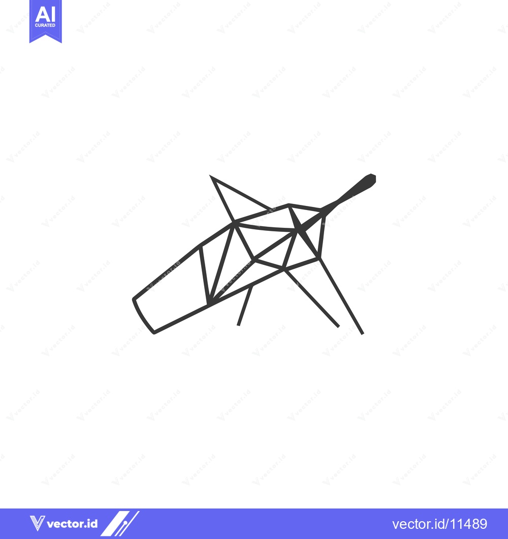 Premium Vector dari Abstract Geometric Line Art of a Bird in Flight