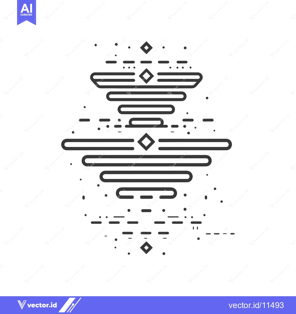 Premium Vector dari Abstract geometric line art with diamond shapes and dots