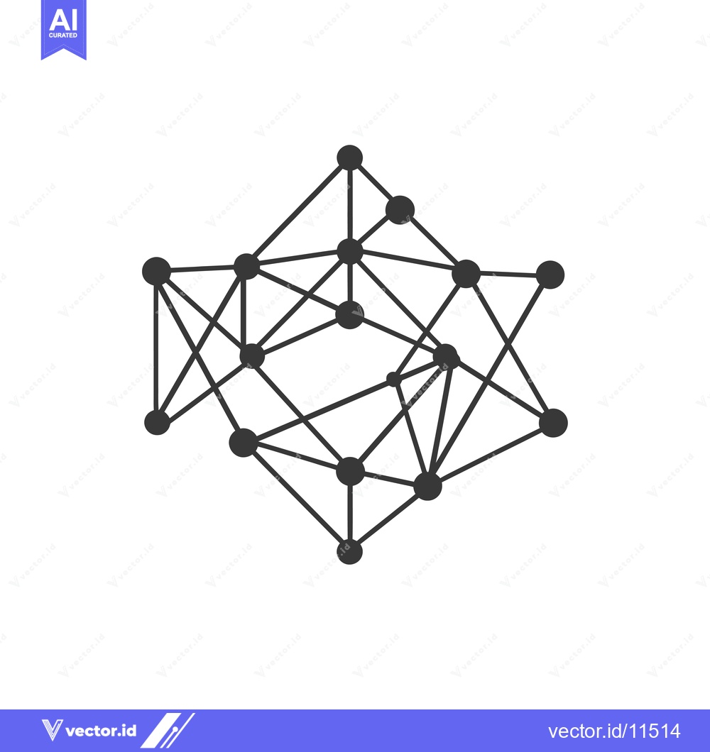 Premium Vector dari Abstract Geometric Network of Connected Circles