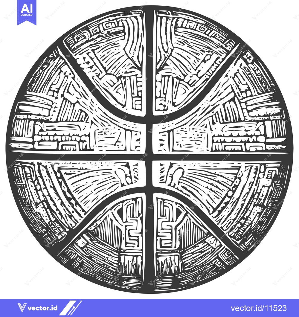 Premium Vector of Abstract Geometric Patterned Circle in Black and White