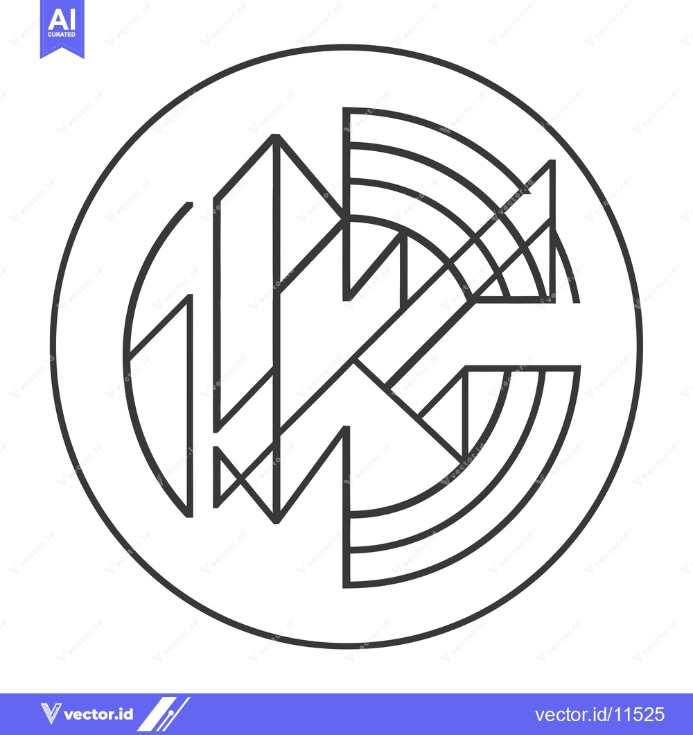Premium Vector dari Abstract geometric pattern inside a circle