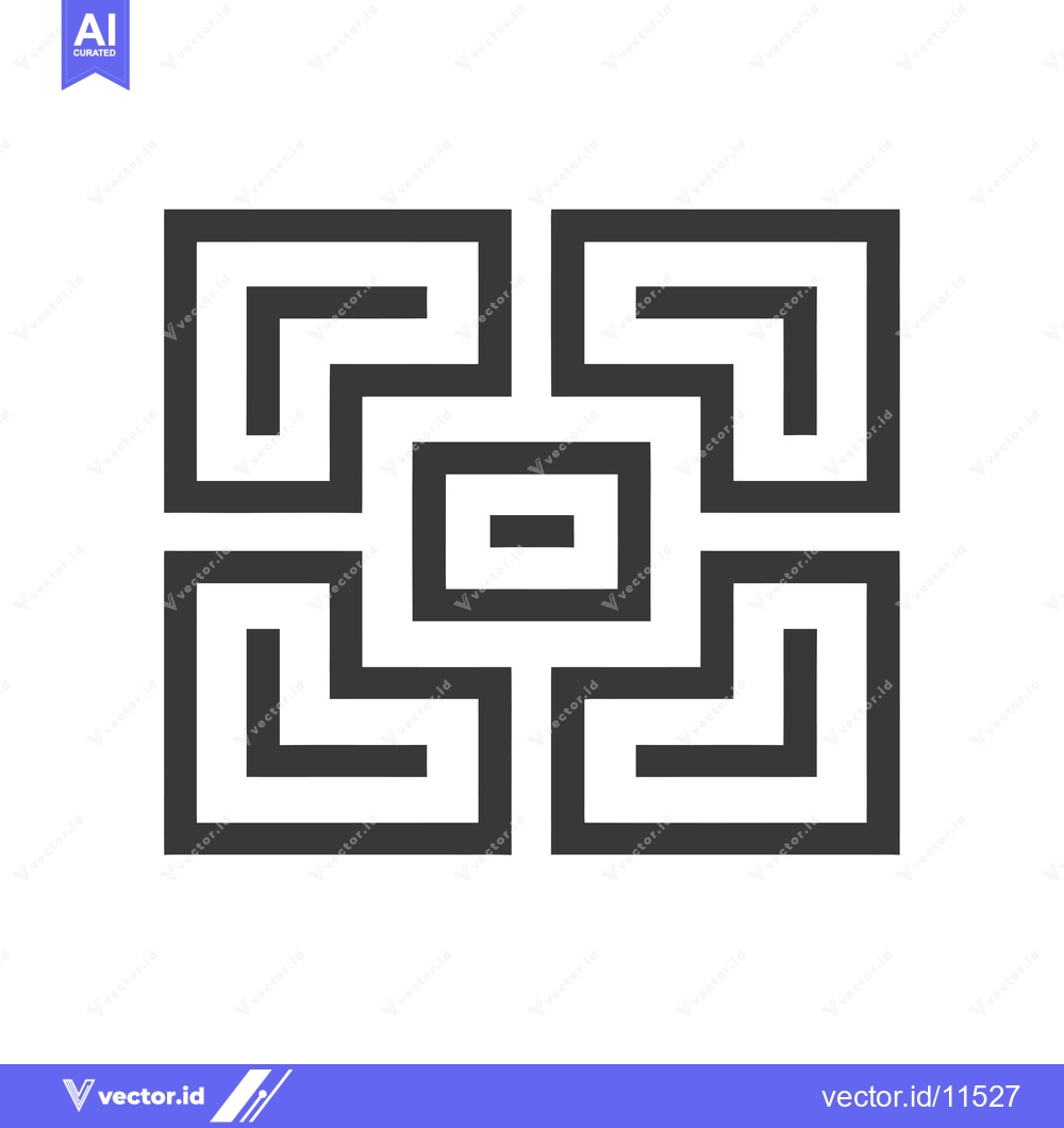 Premium Vector dari Abstract Geometric Pattern of Interlocking Squares