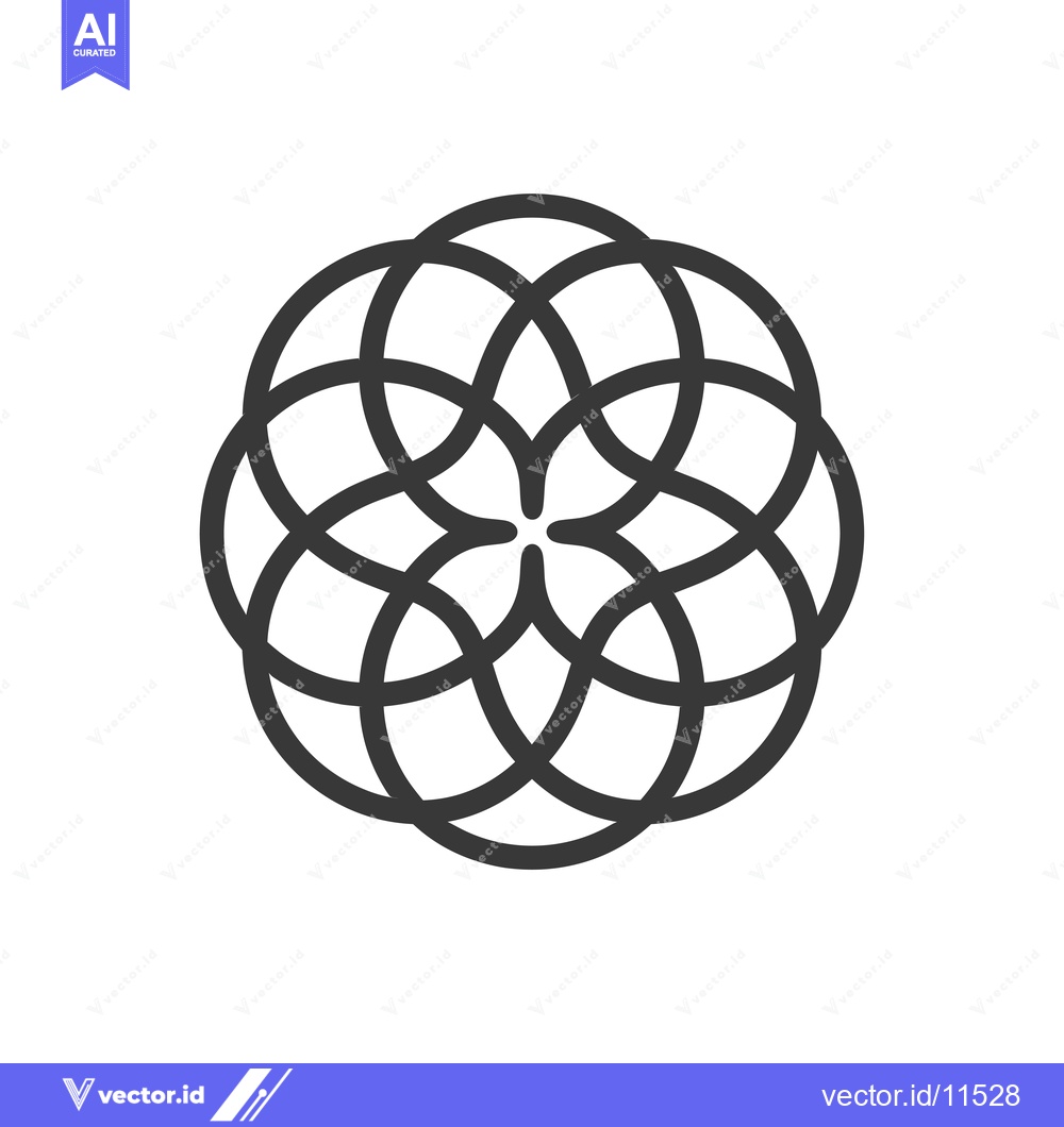 Premium Vector dari Abstract Geometric Pattern of Intersecting Circles