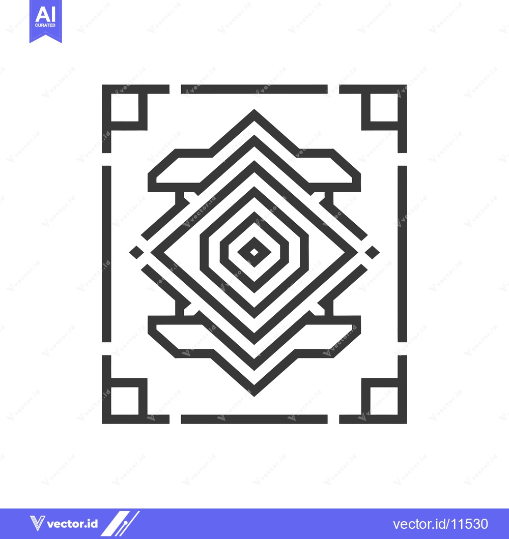 Premium Vector dari Abstract Geometric Pattern with a Central Diamond Shape