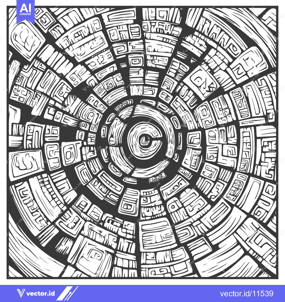 Premium Vector dari Abstract Geometric Pattern with Circular Concentric Shapes