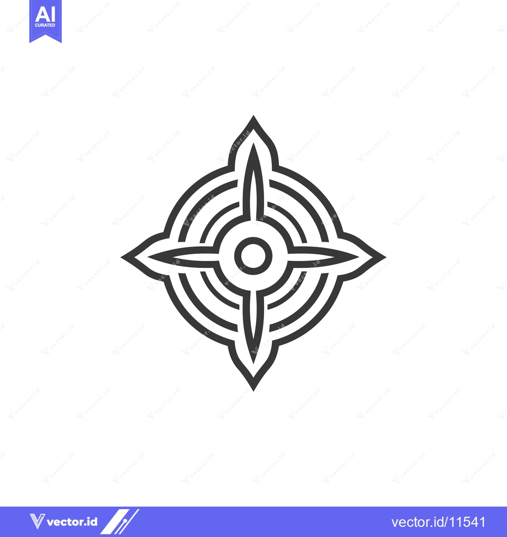 Premium Vector dari Abstract Geometric Pattern with Concentric Circles and a Central Dot