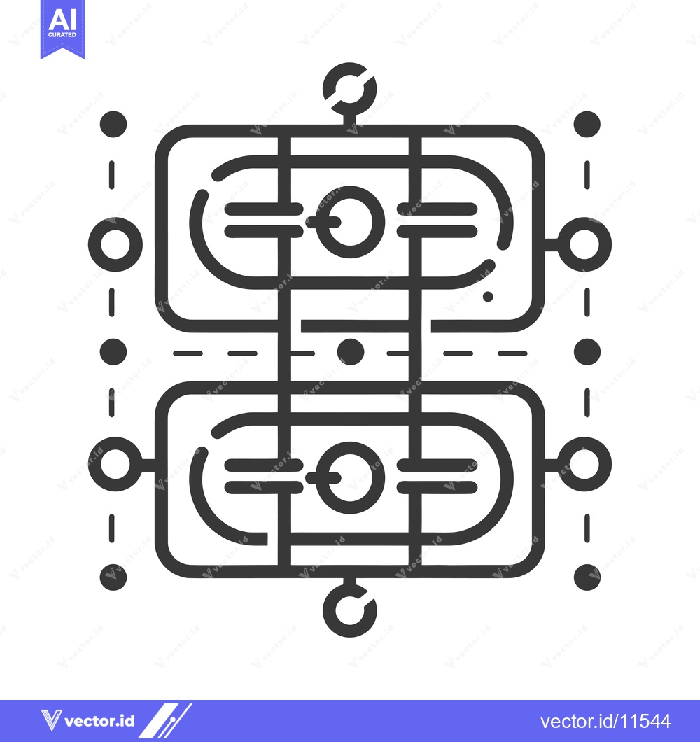 Premium Vector dari Abstract Geometric Pattern with Connected Circles and Lines