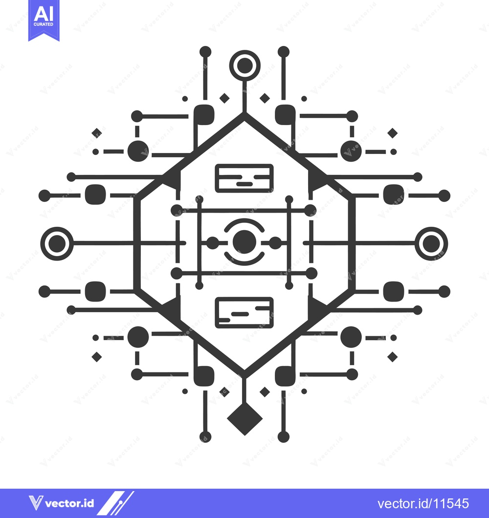 Premium Vector dari Abstract Geometric Pattern with Hexagon and Connected Lines