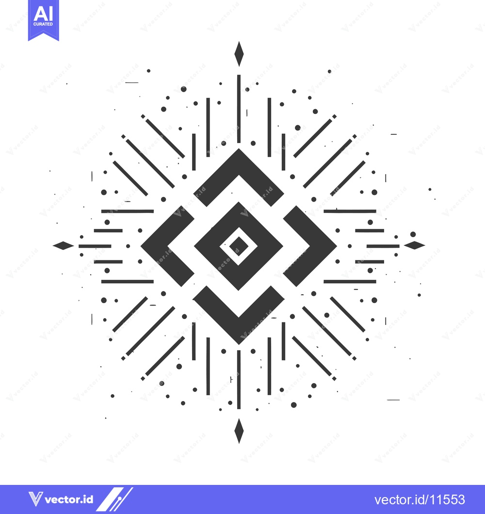 Premium Vector dari Abstract Geometric Pattern with Lines and Dots