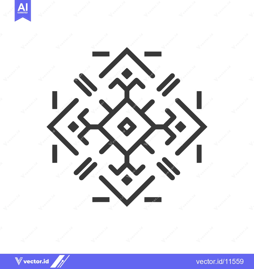 Premium Vector dari Abstract Geometric Pattern with Symmetrical Lines and Shapes