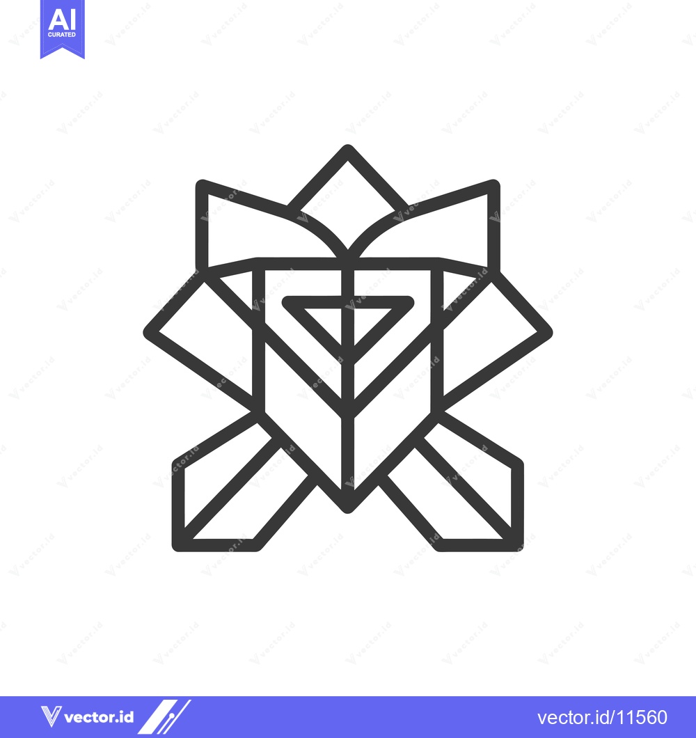 Premium Vector dari Abstract Geometric Pattern with Symmetrical Triangles and Lines