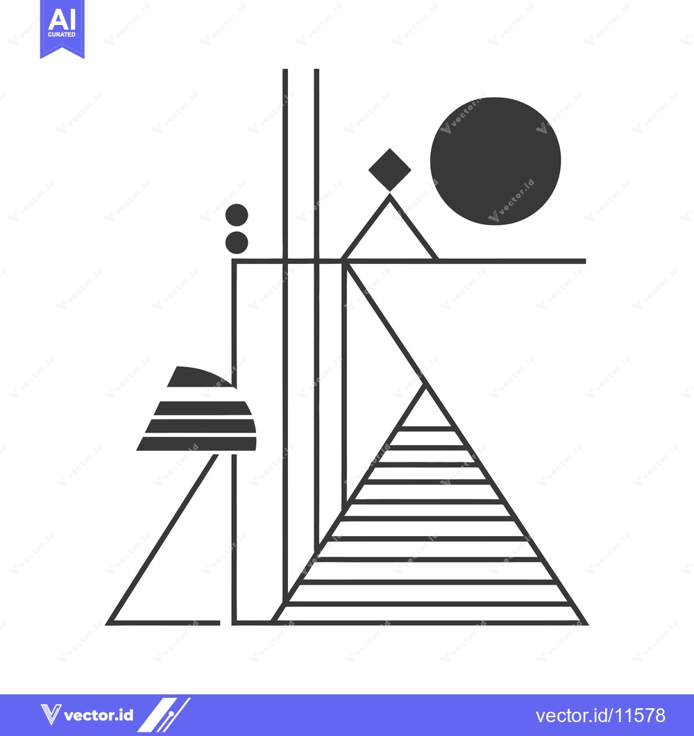 Premium Vector dari Abstract Geometric Shapes with Lines and Circles