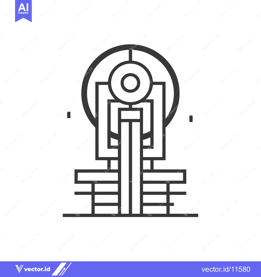 Premium Vector dari Abstract geometric shape with a circular element on top of a rectangul