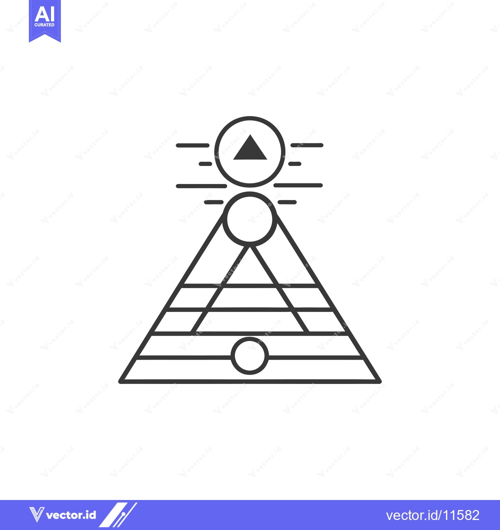 Premium Vector of Abstract Geometric Shape with Circles and a Triangle