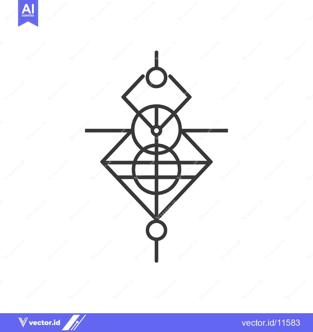 Premium Vector dari Abstract Geometric Shape with Circles and Lines