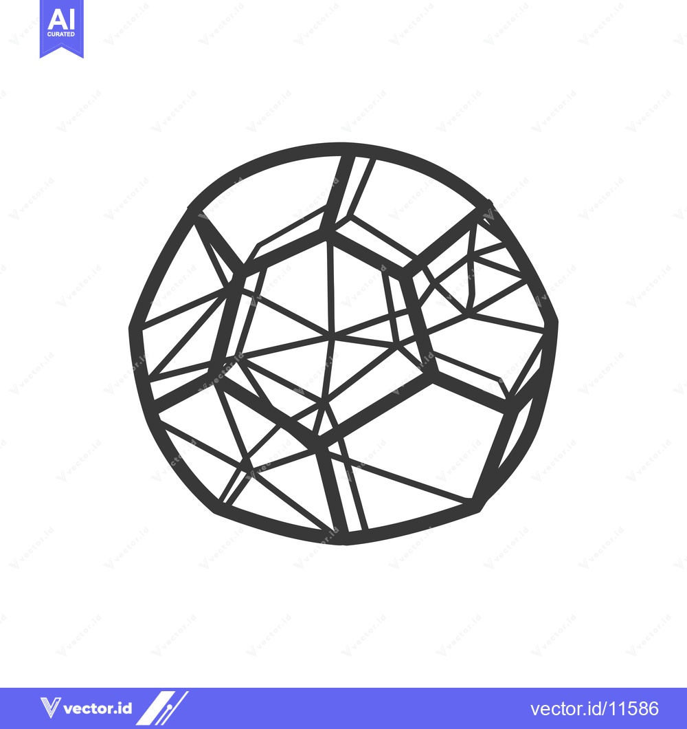 Premium Vector dari Abstract Geometric Shape with Intersecting Lines