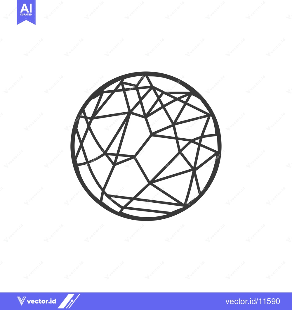 Premium Vector of Abstract Geometric Sphere with Intersecting Lines