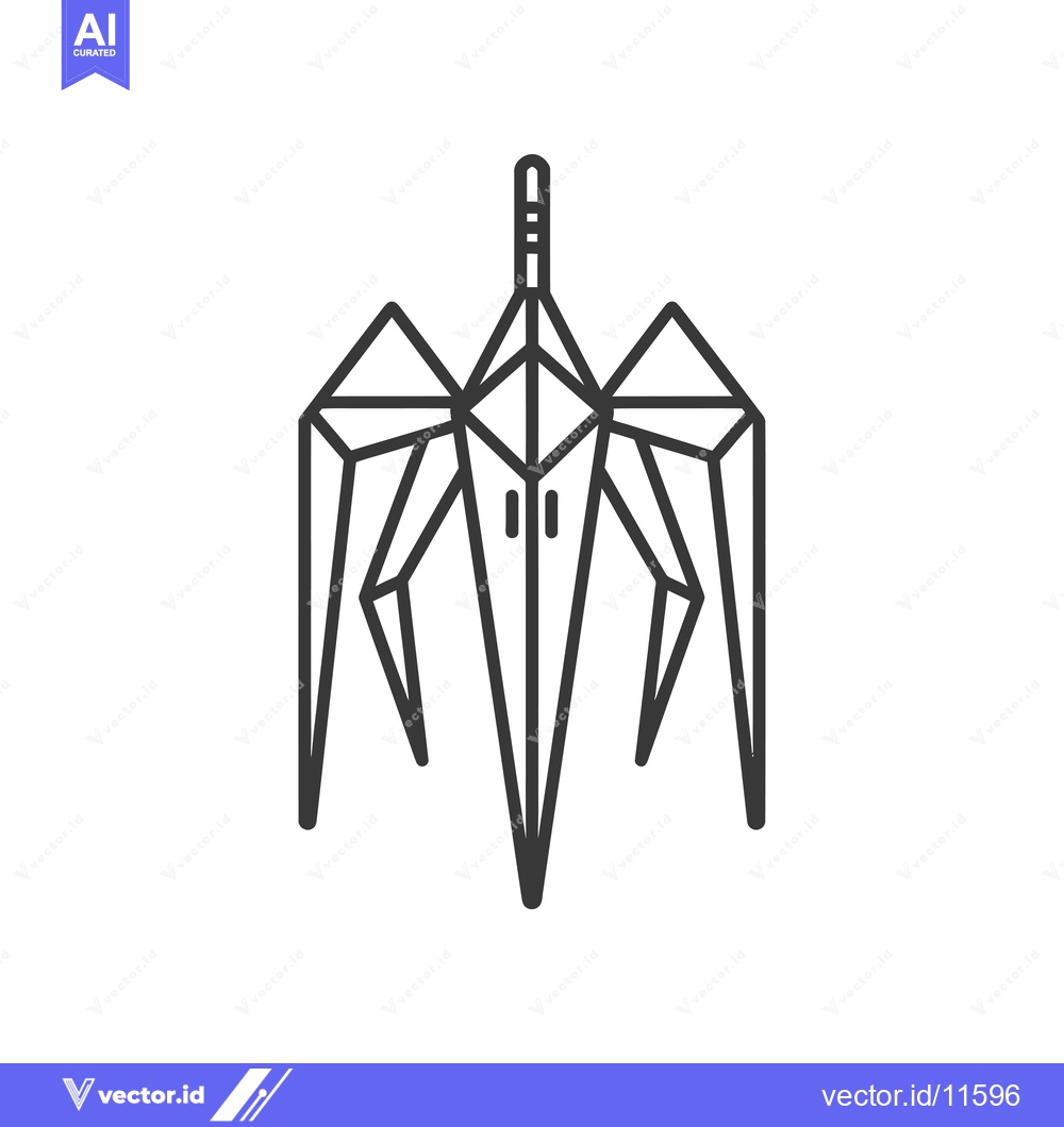 Premium Vector dari Abstract Geometric Structure with Triangular Arms