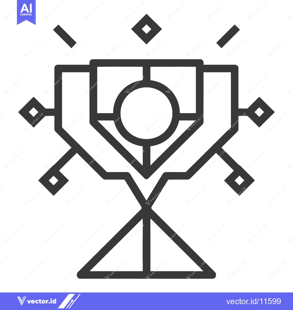 Premium Vector of Abstract Geometric Symbol with a Circle and Diamonds