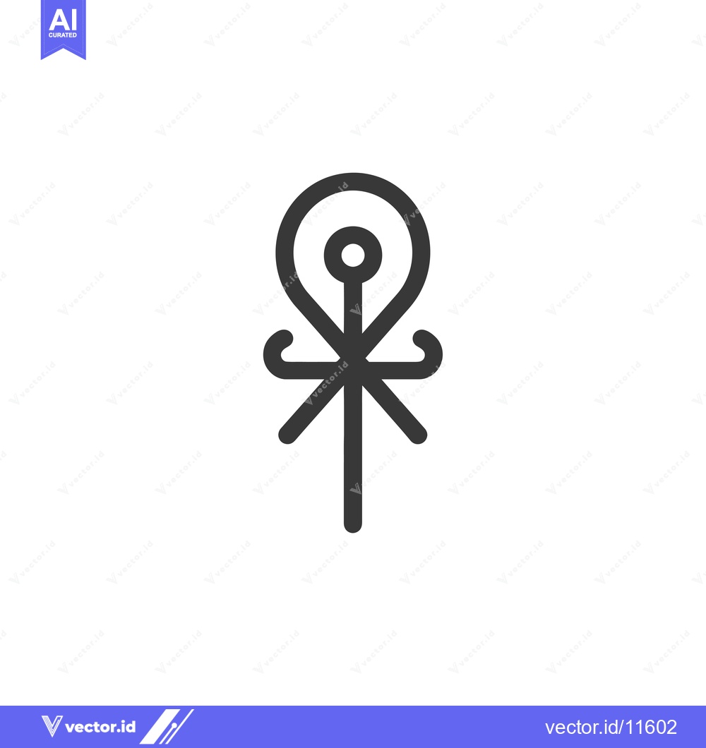 Premium Vector dari Abstract Geometric Symbol with a Circle and Lines