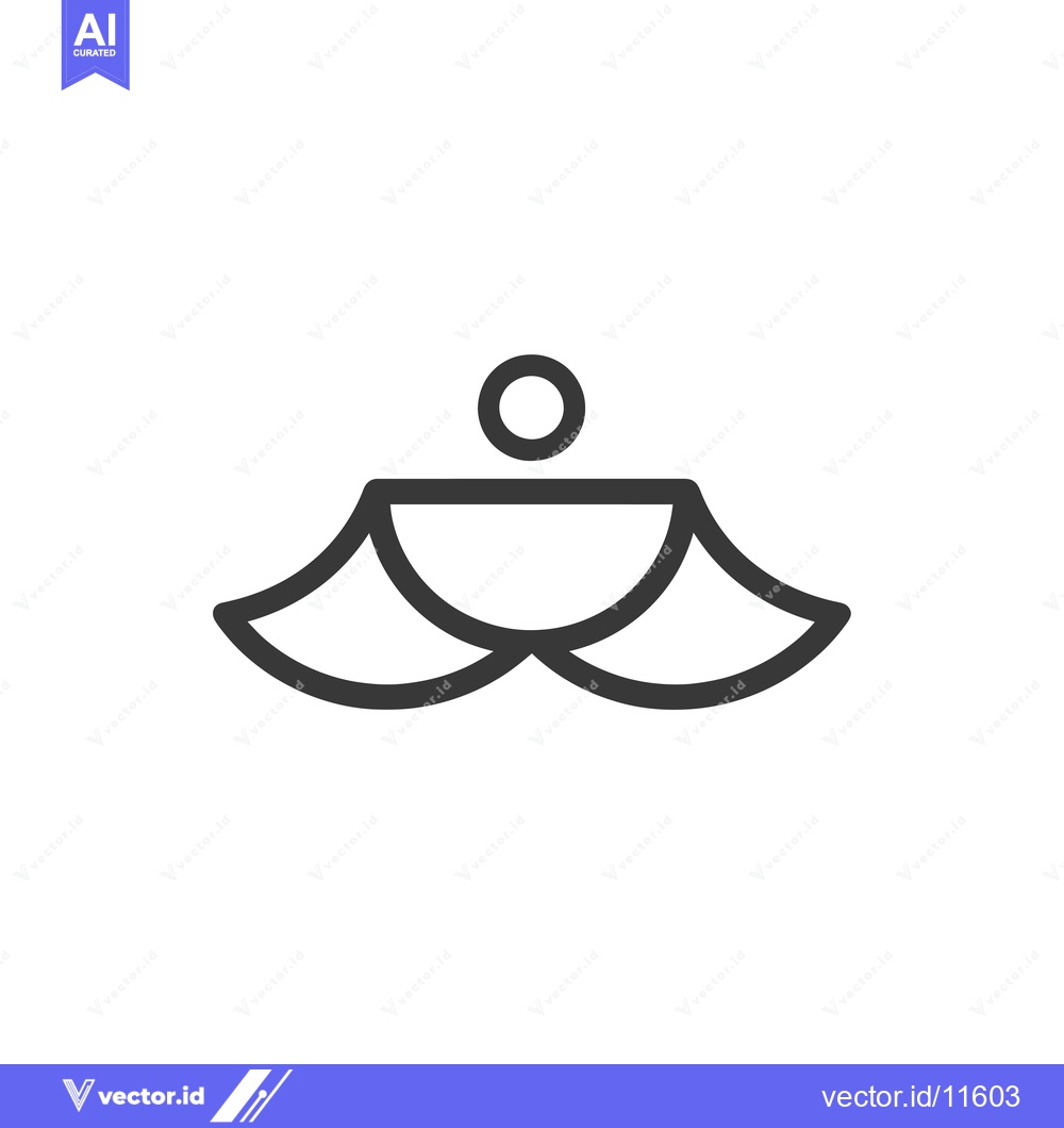 Premium Vector dari Abstract Geometric Symbol with a Circle at the Top
