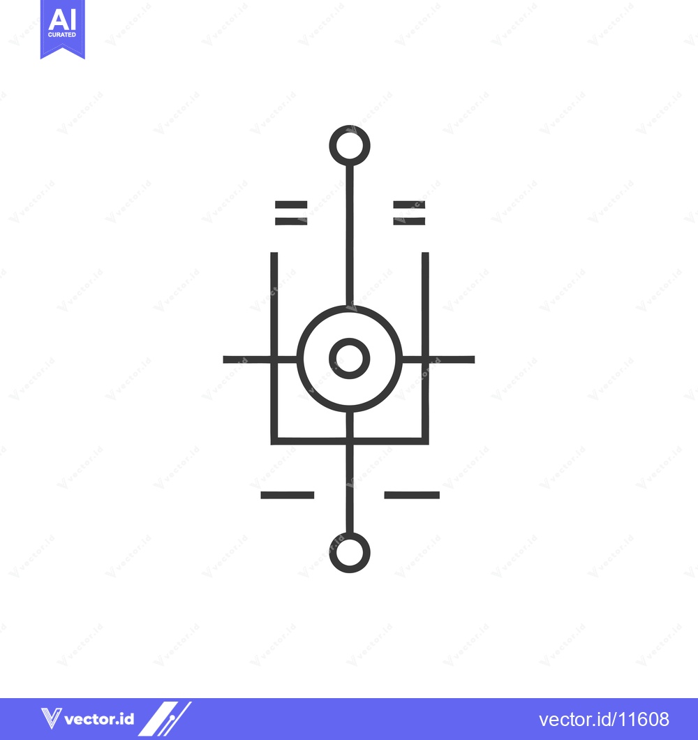 Premium Vector dari Abstract Geometric Symbol with Central Circle and Lines