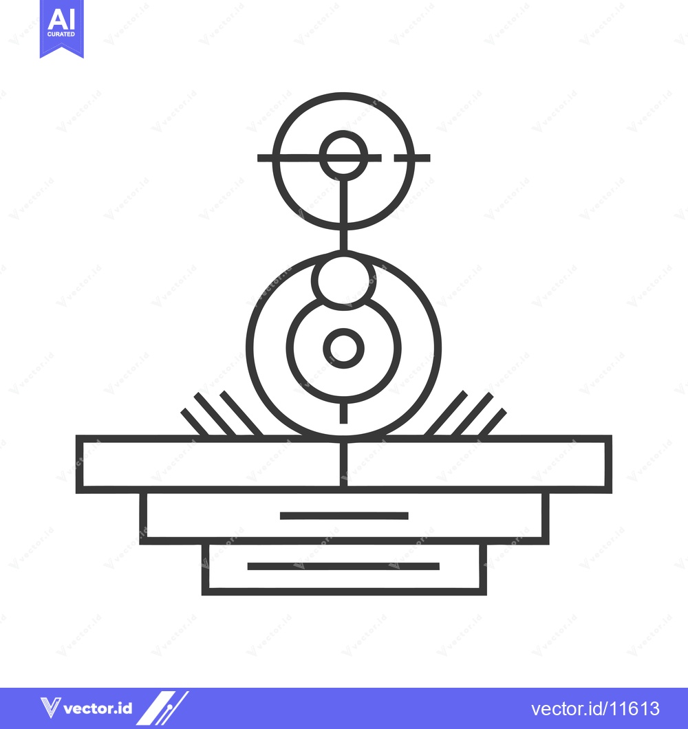 Premium Vector dari Abstract Geometric Symbol with Circular and Rectangular Elements