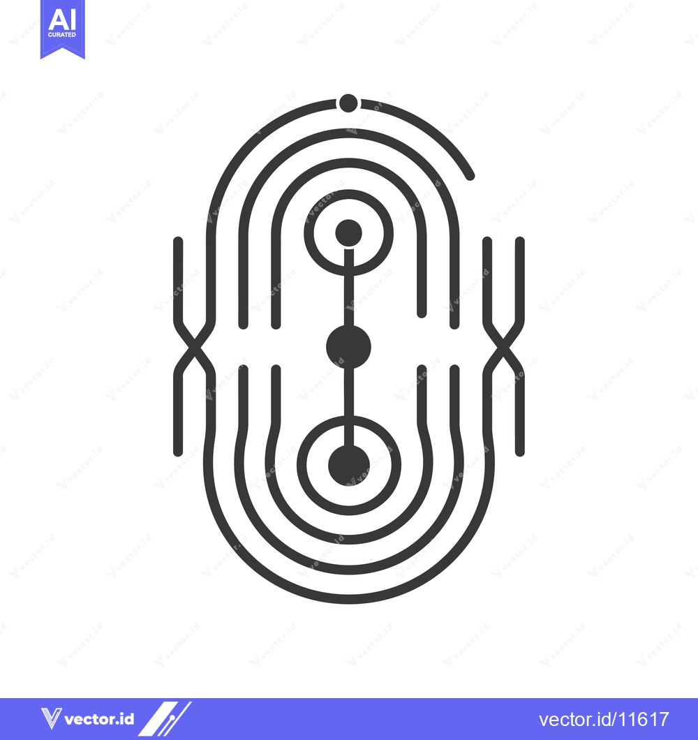 Premium Vector dari Abstract Geometric Symbol with Concentric Circles and Connected Dots