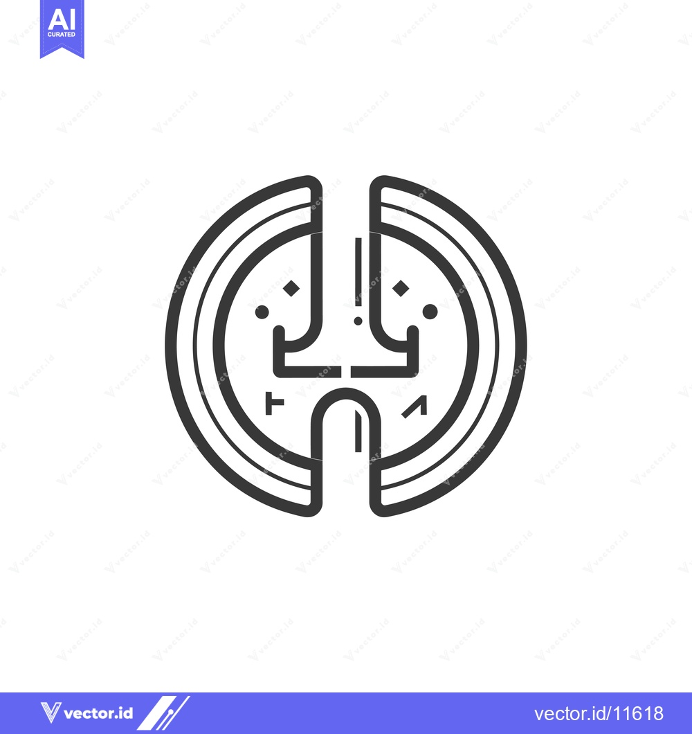 Premium Vector dari Abstract geometric symbol with concentric circles and lines