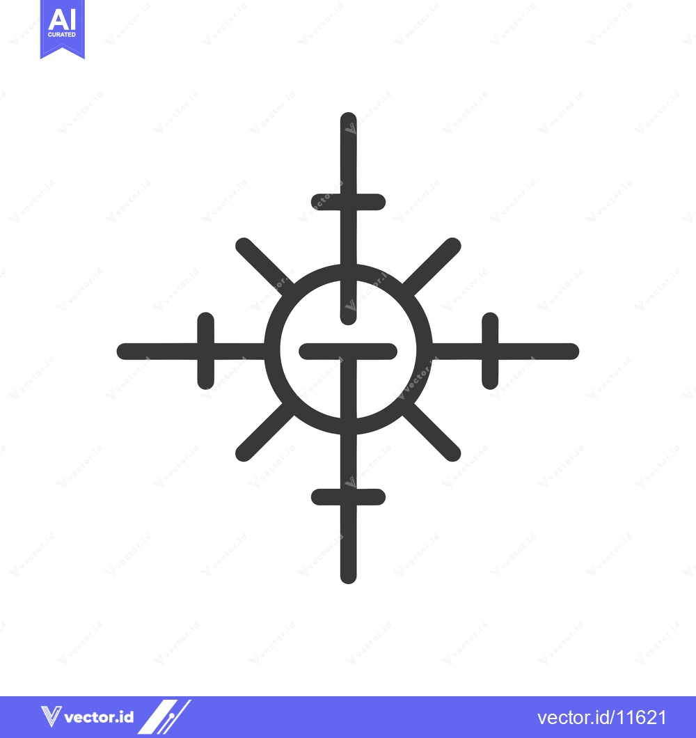 Premium Vector dari Abstract Geometric Symbol with Cross and Circle