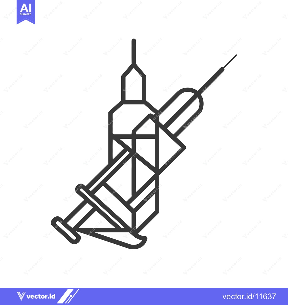 Premium Vector dari Abstract Geometric Syringe Design