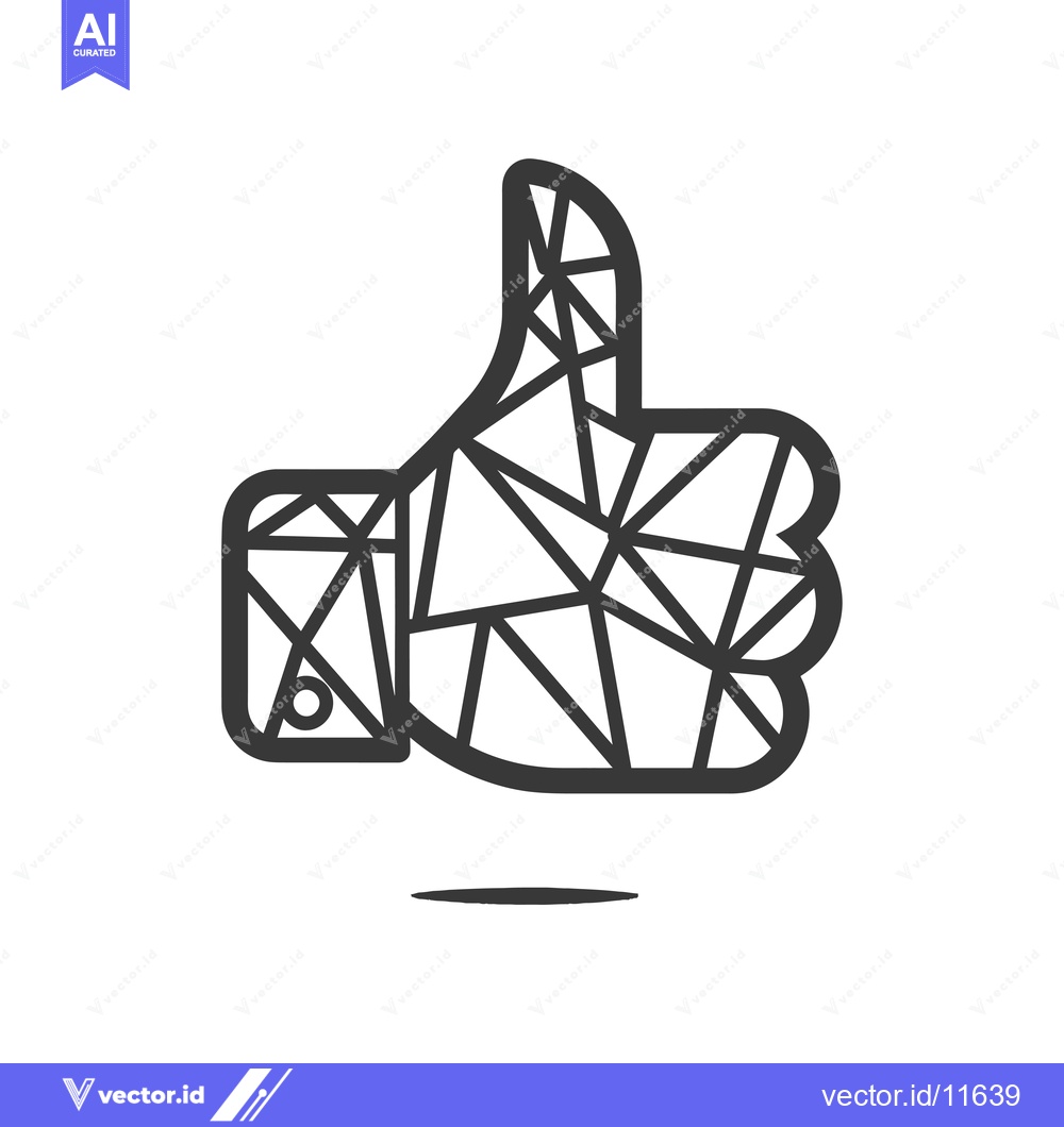 Premium Vector of Abstract Geometric Thumbs Up Illustration