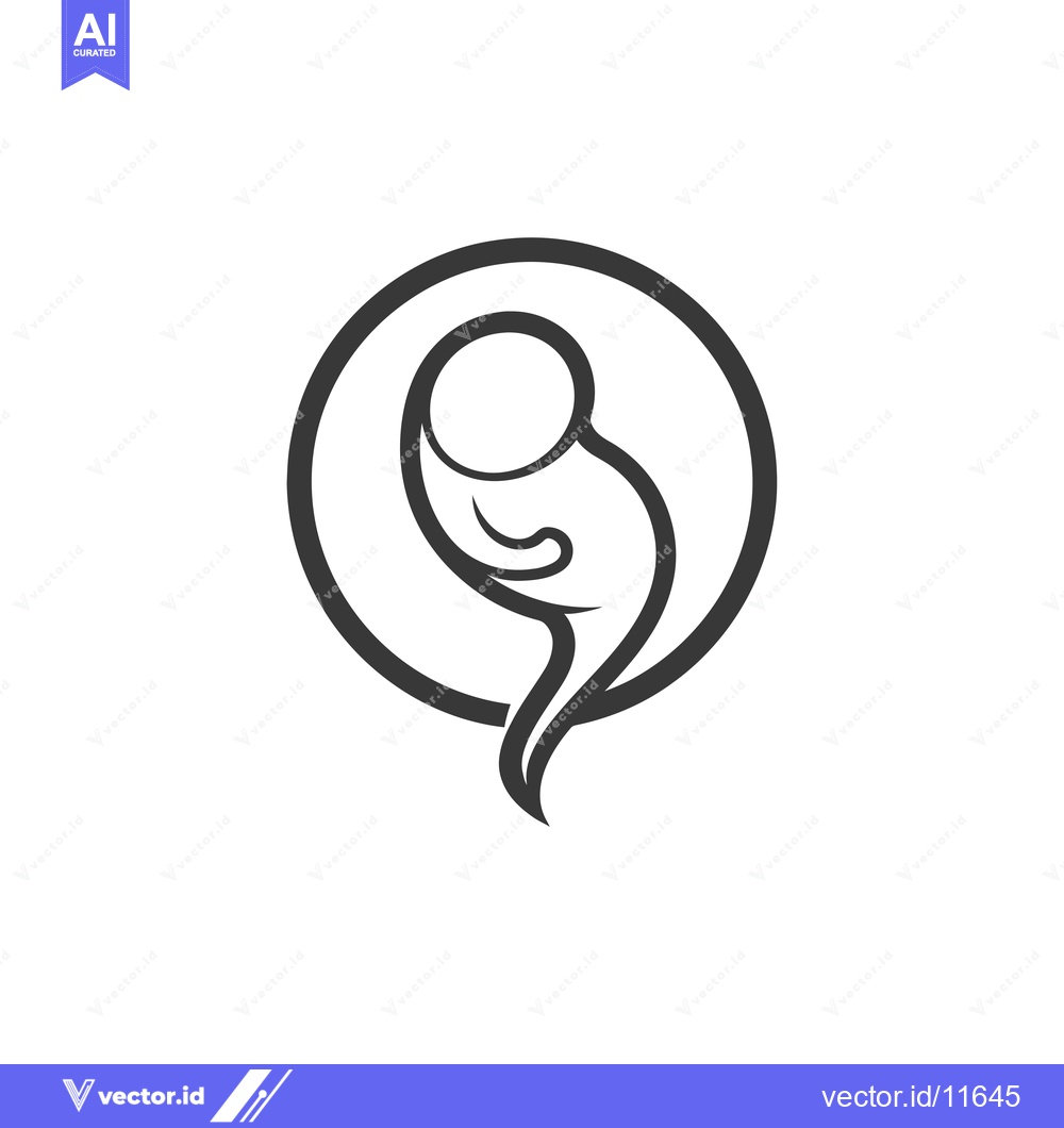 Premium Vector dari Abstract Ghost Inside a Circle Logo